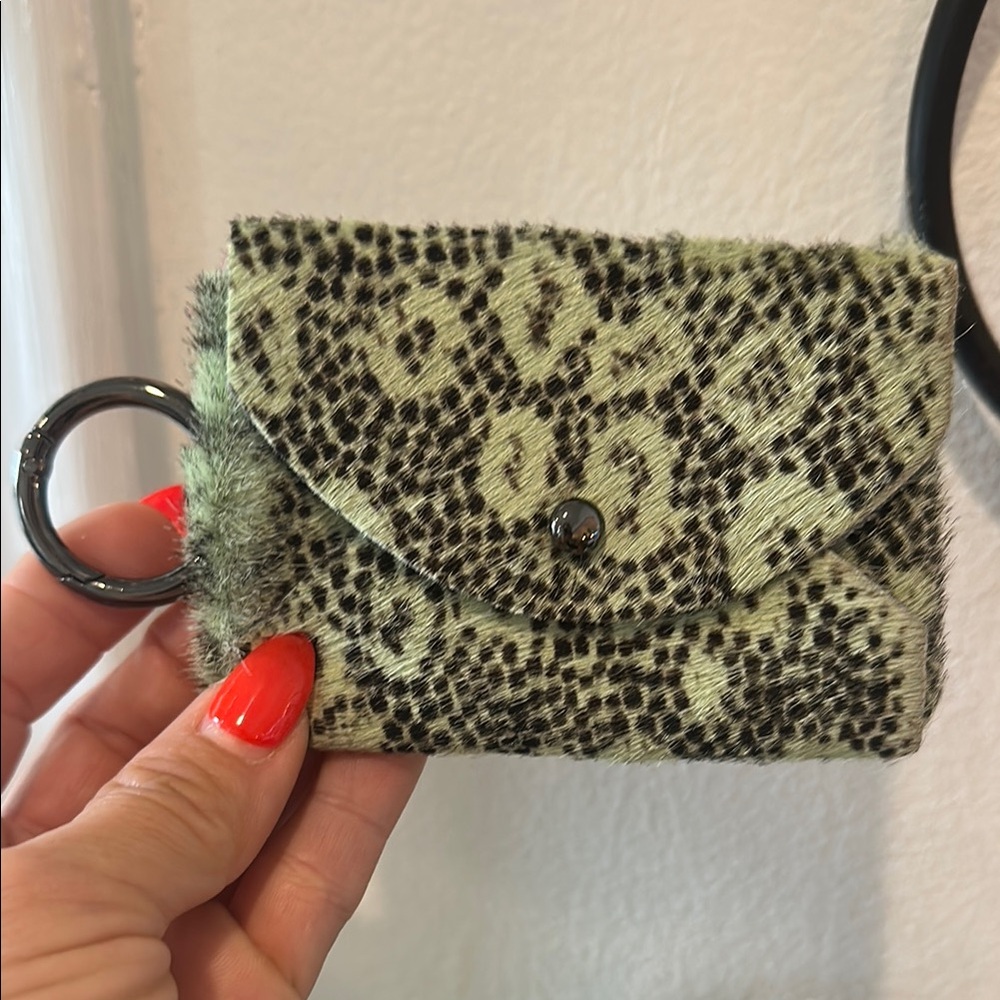 Leopard Print Key & Card Holder